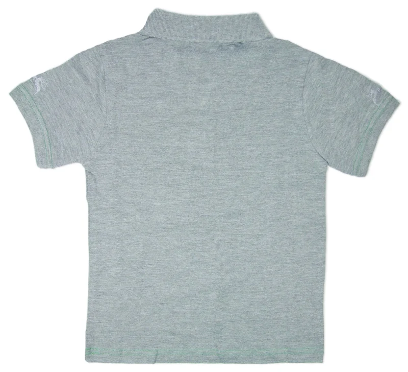 Isar-Trachten Kinder Poloshirt "Benjamin" mit Hirschstickerei | Grau