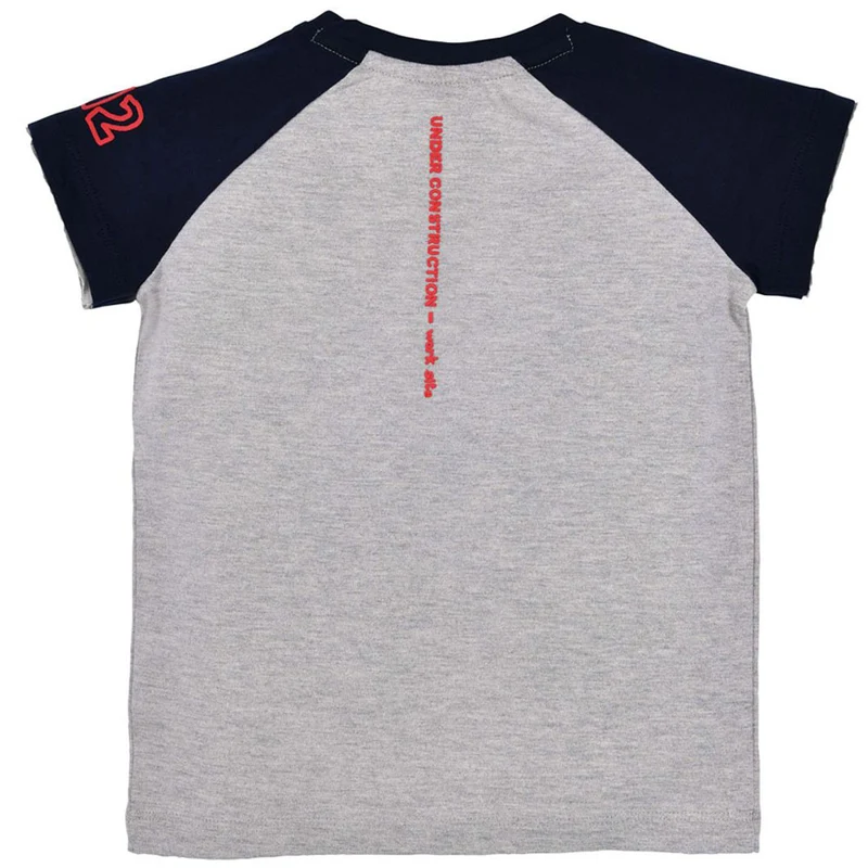 BONDI Jungen Kurzarm T-Shirt "Feuerwehr" 33148 | Grau Melange