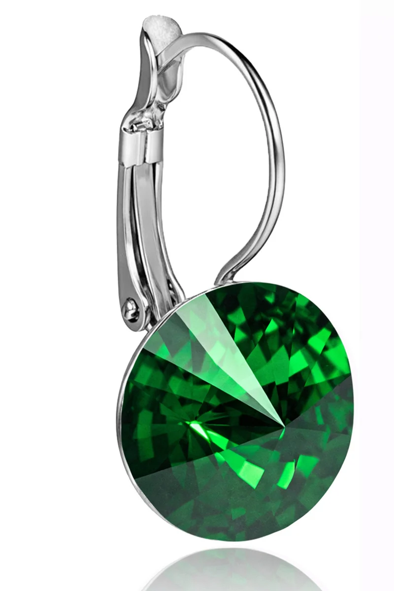 LUISIA® Ohrringe Rivoli mit Kristallen von Swarovski® - 12 mm | Majestic Green