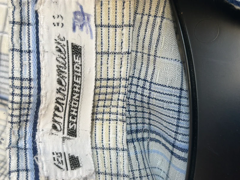 Vintage Hemd Herren 70er DDR Karo Größe 39