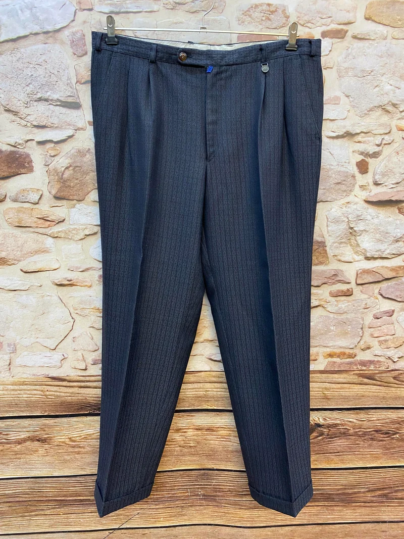 Vintage Stresemannhose Herren 27 – Grau Nadelstreifen Schurwolle-Mix