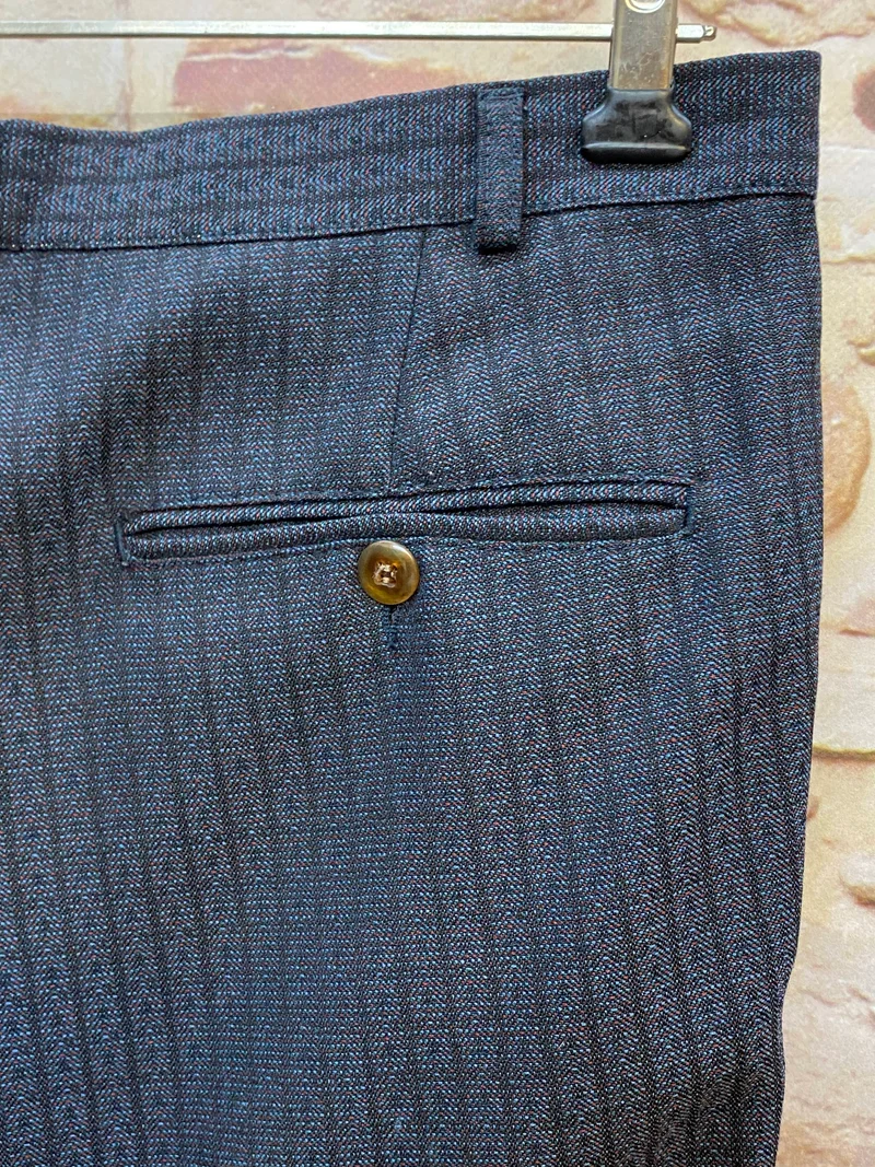 Vintage Stresemannhose Herren 27 – Grau Nadelstreifen Schurwolle-Mix