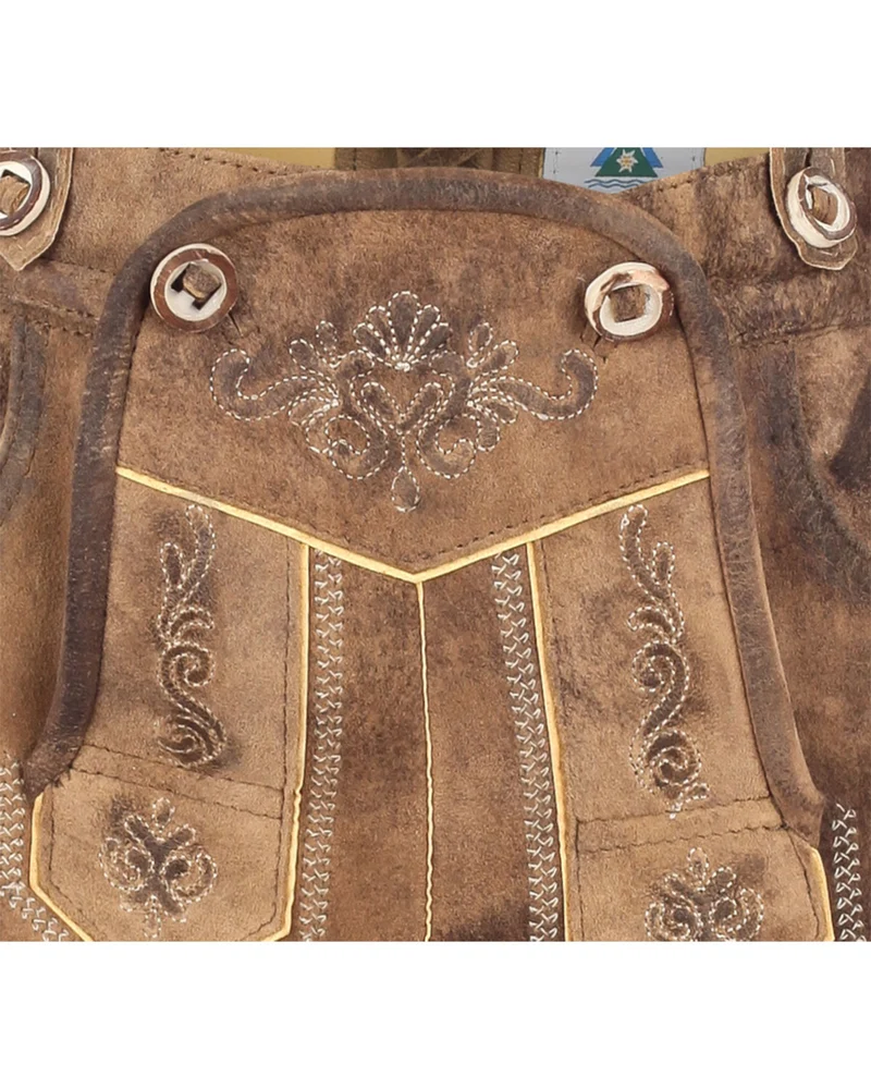 Isar-Trachten Kinder Kniebund Lederhose "Lukas" 51824 | Eiche