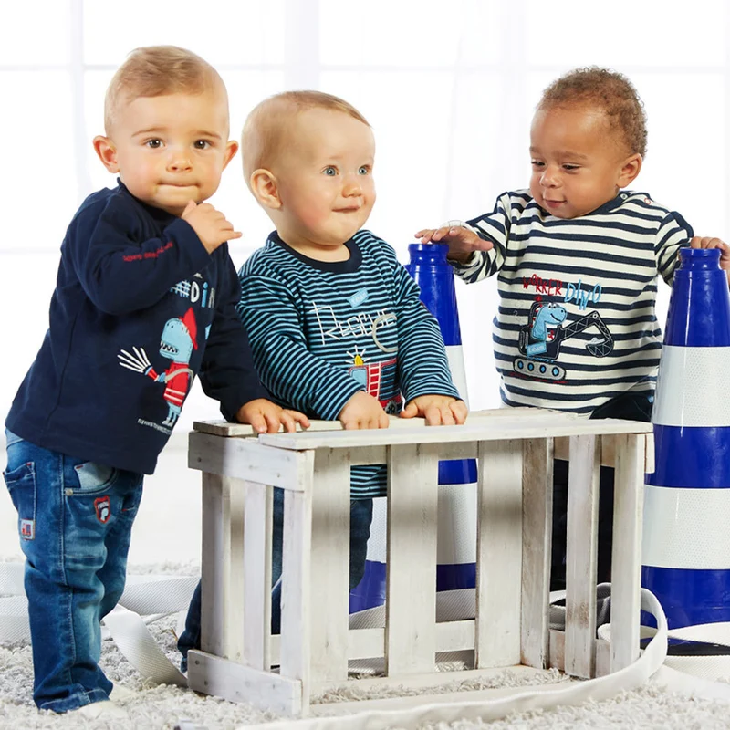 BONDI Baby Halstuch "Small Boss" 93685 - Navy / Weiß | Dreieckstuch