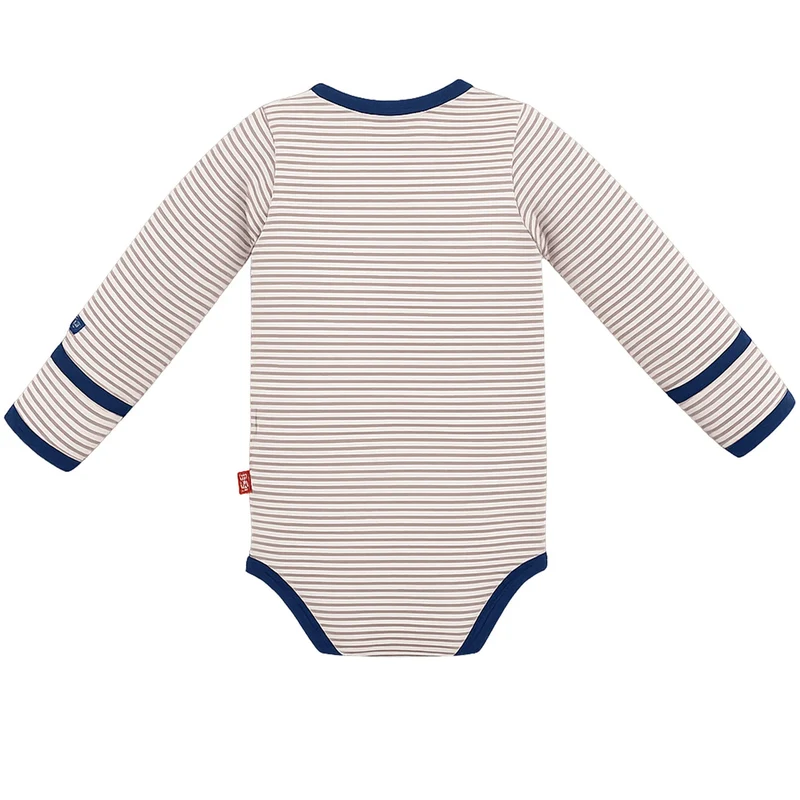 BONDI Baby Langarm Wickelbody "Bär" 93763 | Beige