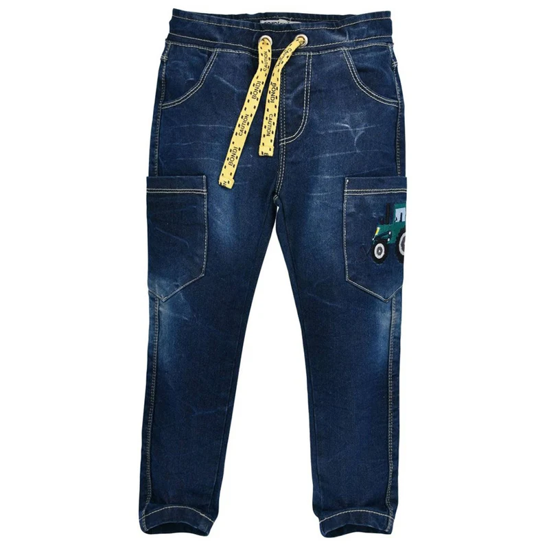 BONDI Lange Jeans "Traktor" für Jungen 33110 | Blau