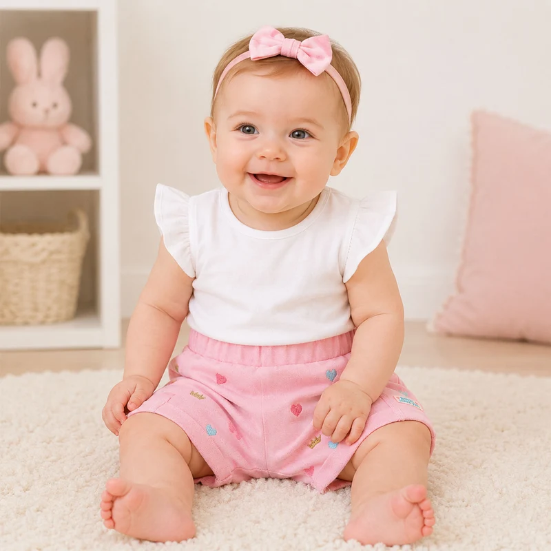 BONDI Baby Mädchen Shorts "Princess" 86575 | Rosa - Kurze Hose
