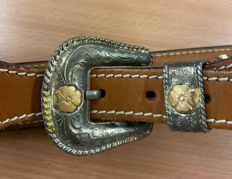 Ledergürtel - Vintage -braun