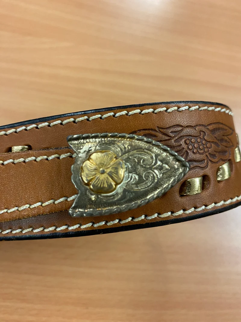 Ledergürtel - Vintage -braun