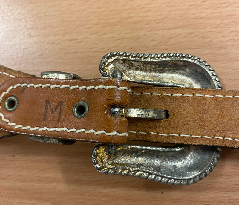 Ledergürtel - Vintage -braun