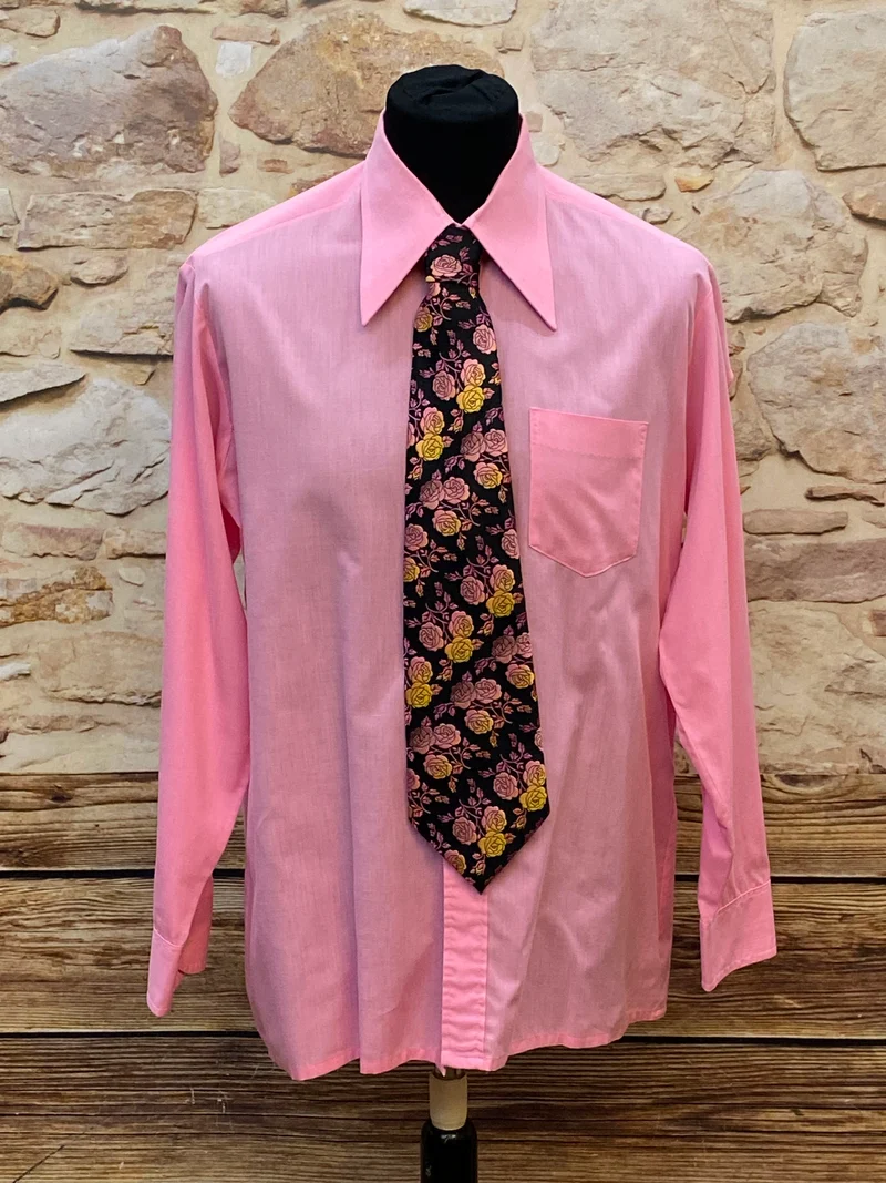 70er Jahre Vintage-Charme in Rosa – Größe 42
