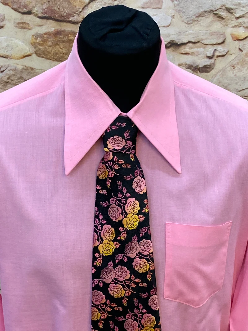70er Jahre Vintage-Charme in Rosa – Größe 42