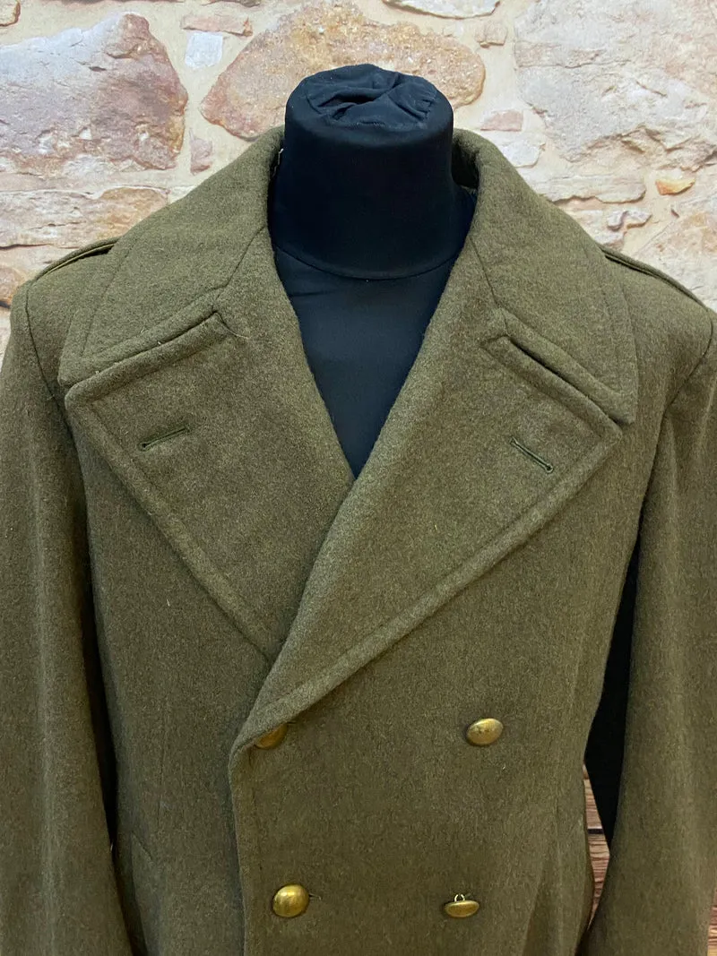 Original 1960er Militärmantel Oliv – Vintage Theater Kostüm Gr. 48 Unisex