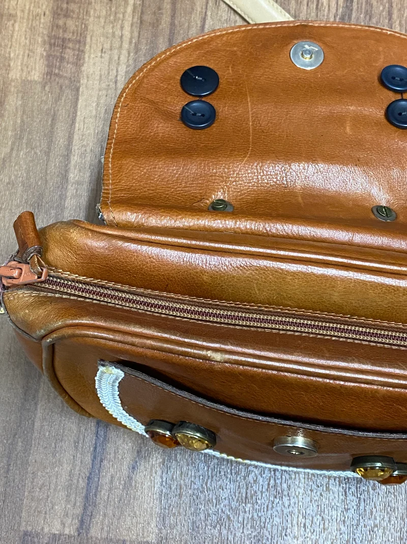 Steampunk-Vintage Handtasche Echtleder