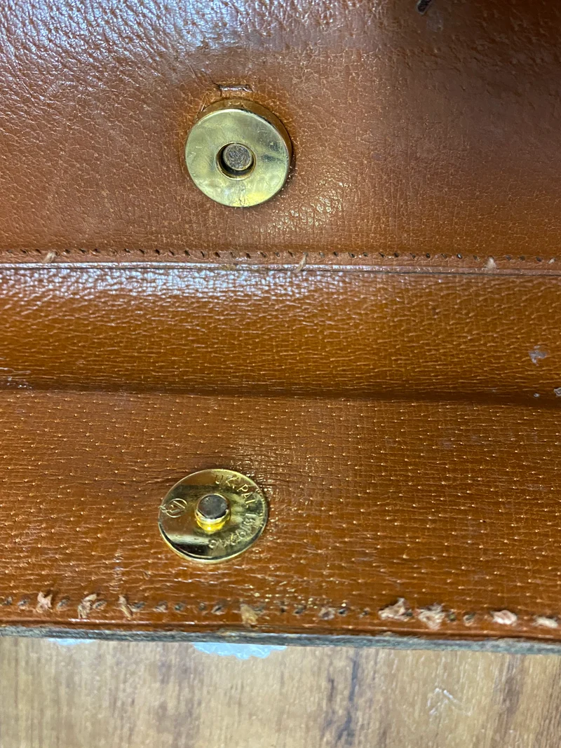 Steampunk-Handtasche aus braunem Leder