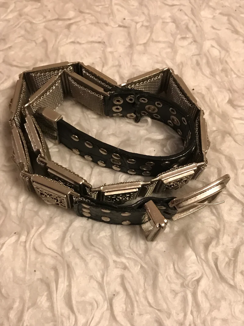 Geflochtener Vintage Mesh-Gürtel aus Metall