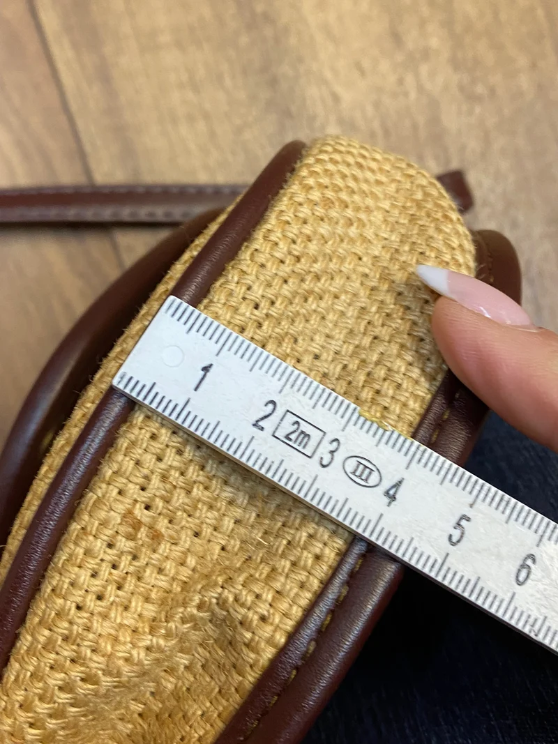 Vintage Dirndl-Handtasche Natur Braun mit Edelweiß