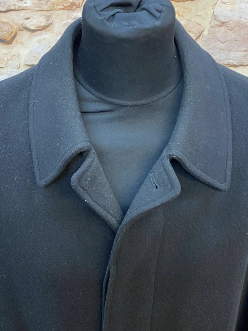 Vintage Wollmantel Herren Schwarz Gr. 54 – britischer 1920er-Jahre-Stil
