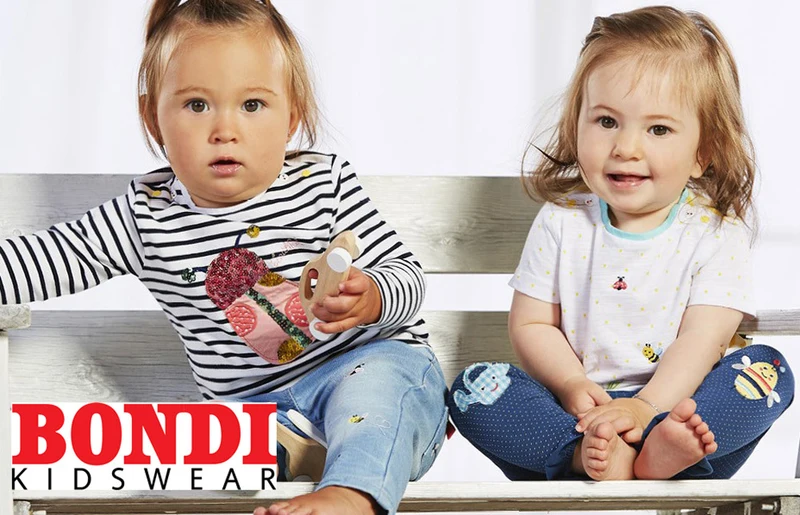 BONDI Baby Mädchen Strickjacke "Jungle" mit Stickereien 86604 | Olivgrün