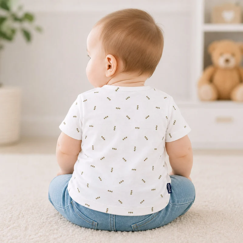 BONDI Baby Kleinkinder T-Shirt "Feuerwehr" 93681 | Weiß - Kurzarmshirt