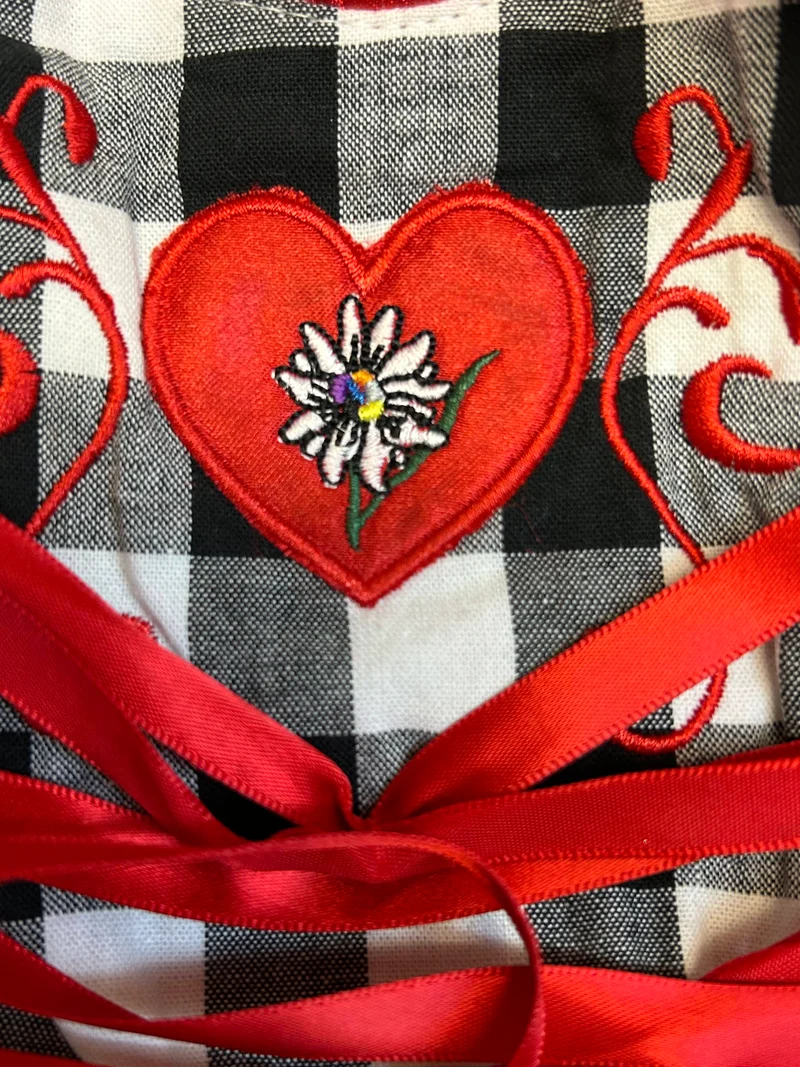 Dirndl rot schwarz – Gr. 34