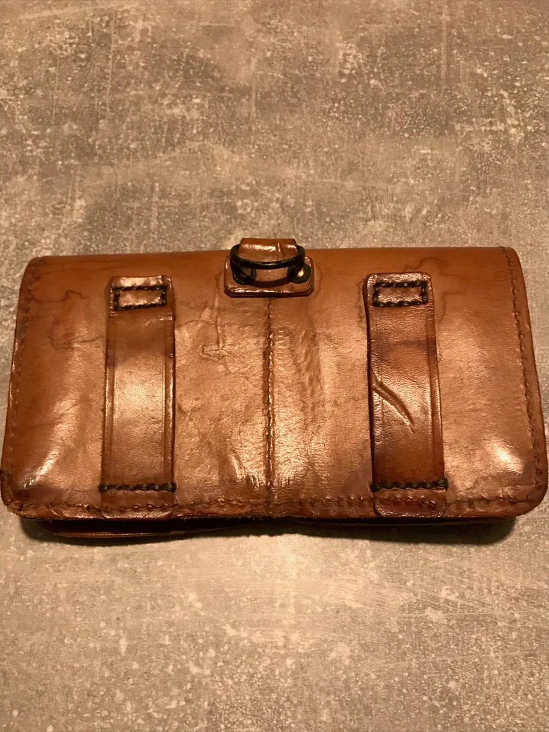 Braune Vintage Ledertasche Gürteltasche