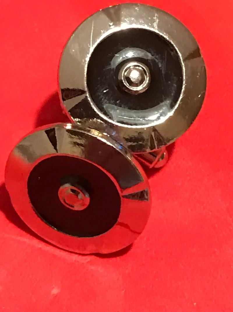 Vintage Manschettenknöpfe Silber Rund mit dunkelblauem Stein