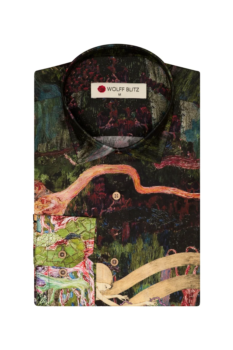 Jan Toorop Print Long Sleeve Shirt for Men