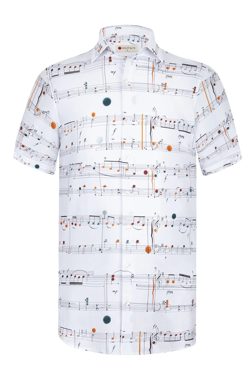 Mozart inspired Short Sleeve Men's Shirt