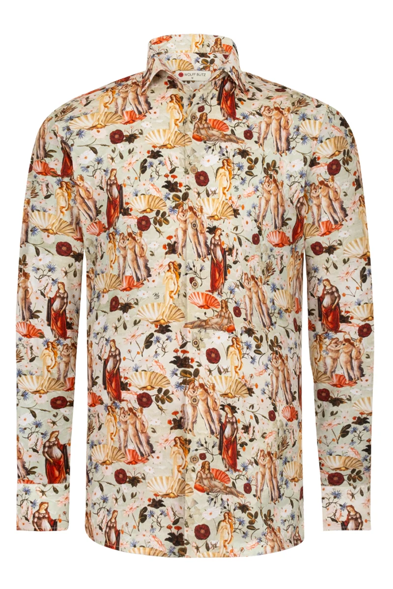 Botticelli The birth of Venus inspired Long Sleeve Men's Shirt