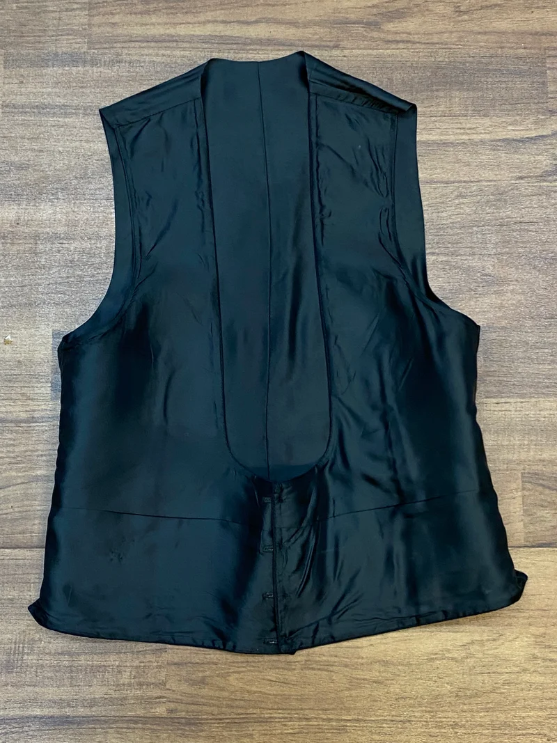 Vintage Smokingweste schwarz einreihig Gr. 46 klassisch