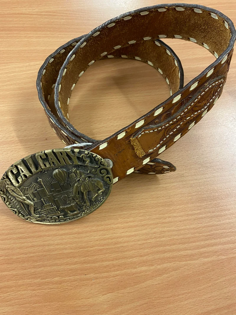 Western - Vintage-Gürtel - Echtleder