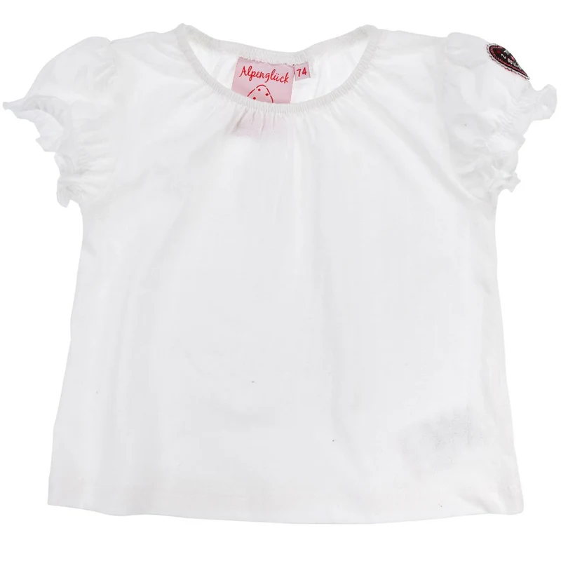 BONDI Baby Mädchen Halbarm Unterziehshirt Puffärmel 86756 | Weiß