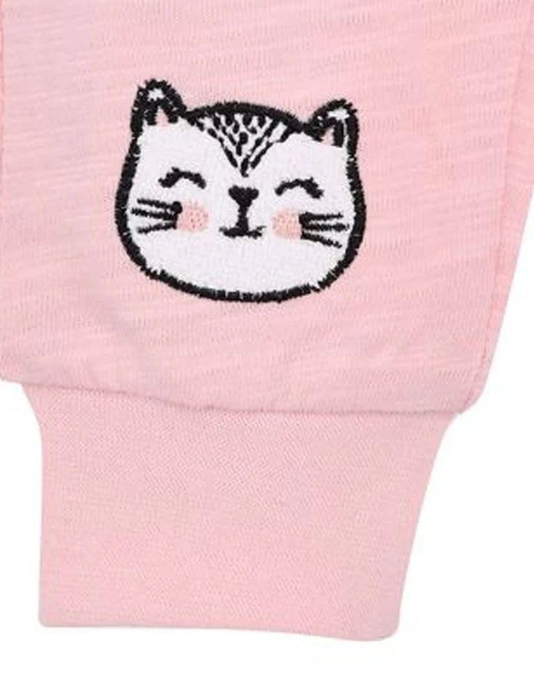 BONDI Baby Laufhose "Kätzchen" 93703 - Apricot / Schwarz | Jogginghose