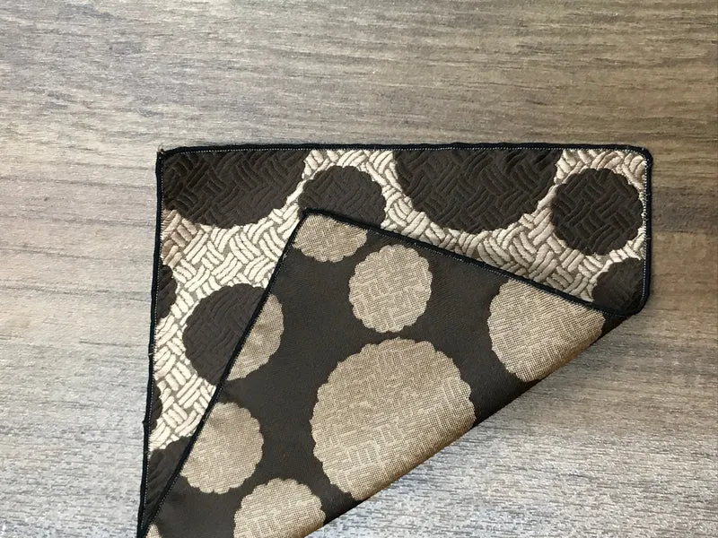 Einstecktuch - Vintage - braun mit Punkte