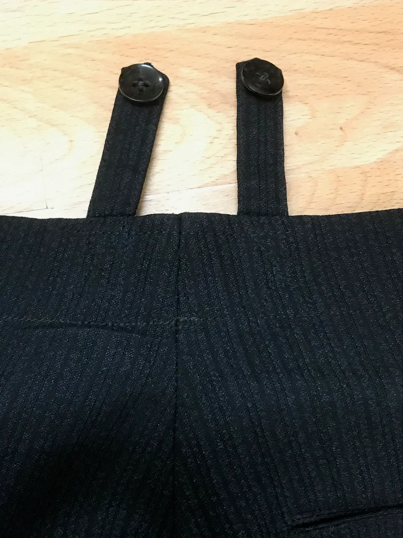 Vintage Stresemannhose Herren schwarz grau Nadelstreifen – Schurwolle
