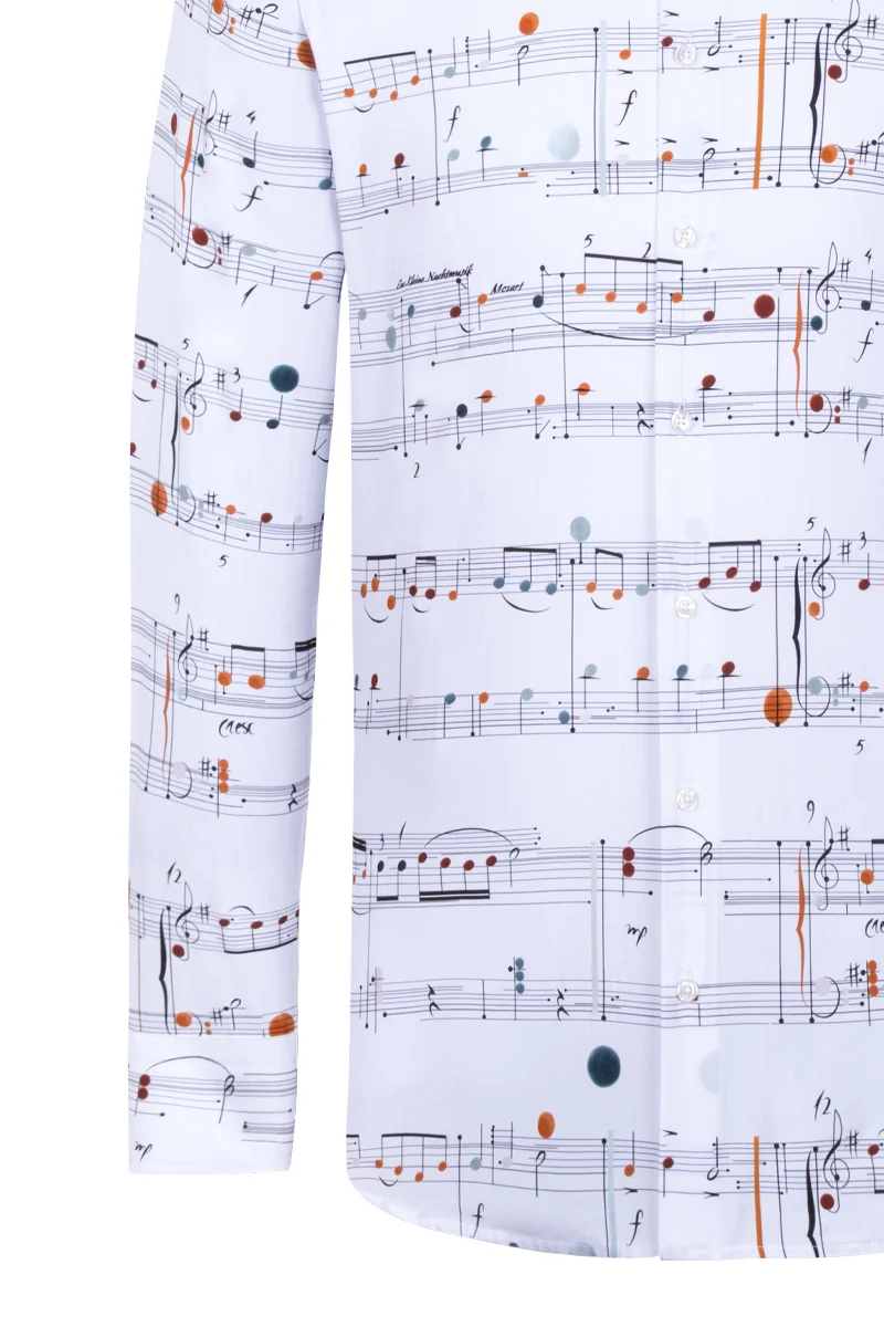 Mozart inspired Long Sleeve Men's Shirt