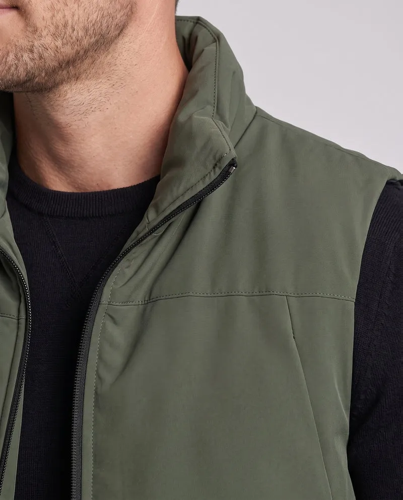 Herren Gepolsterte Thermo-Utility-Weste mit hohem Stehkragen und Multifunktionstaschen Nord Taschen