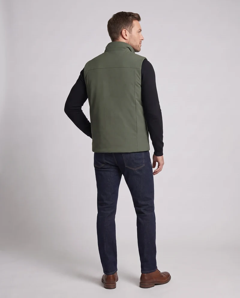 Herren Gepolsterte Thermo-Utility-Weste mit hohem Stehkragen und Multifunktionstaschen Nord Taschen