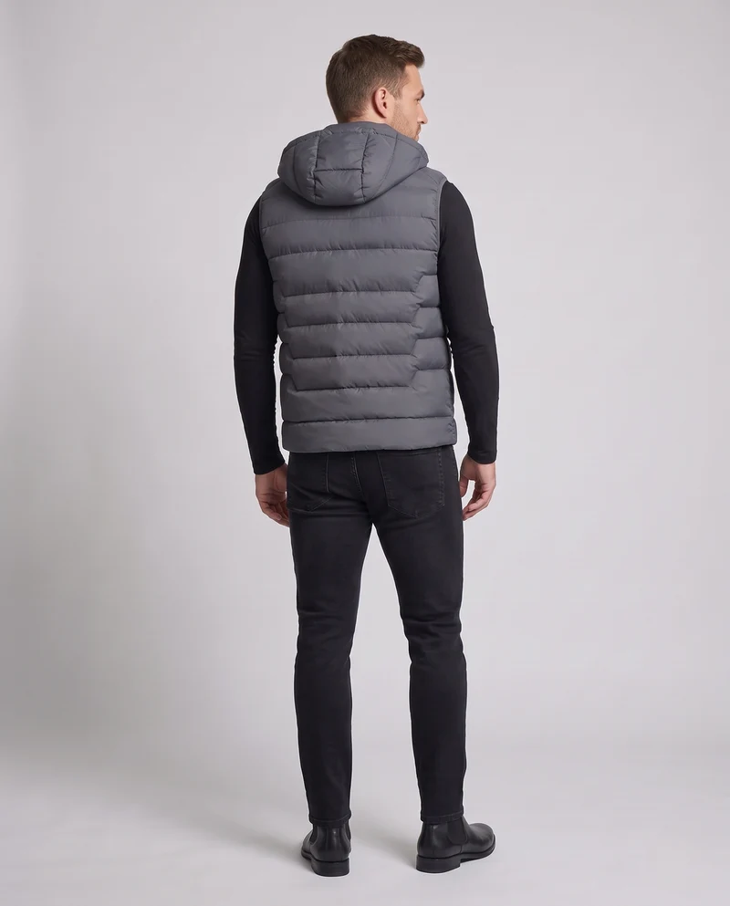 Herren Gesteppte Thermo‑Steppweste mit Kapuze und winddichter Außenlage Nord Taschen
