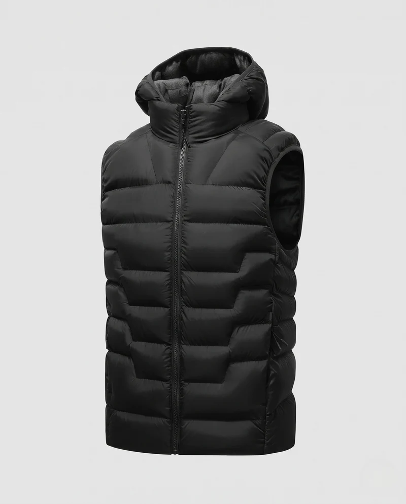 Herren Gesteppte Thermo‑Steppweste mit Kapuze und winddichter Außenlage Nord Taschen
