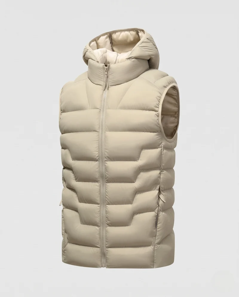 Herren Gesteppte Thermo‑Steppweste mit Kapuze und winddichter Außenlage Nord Taschen