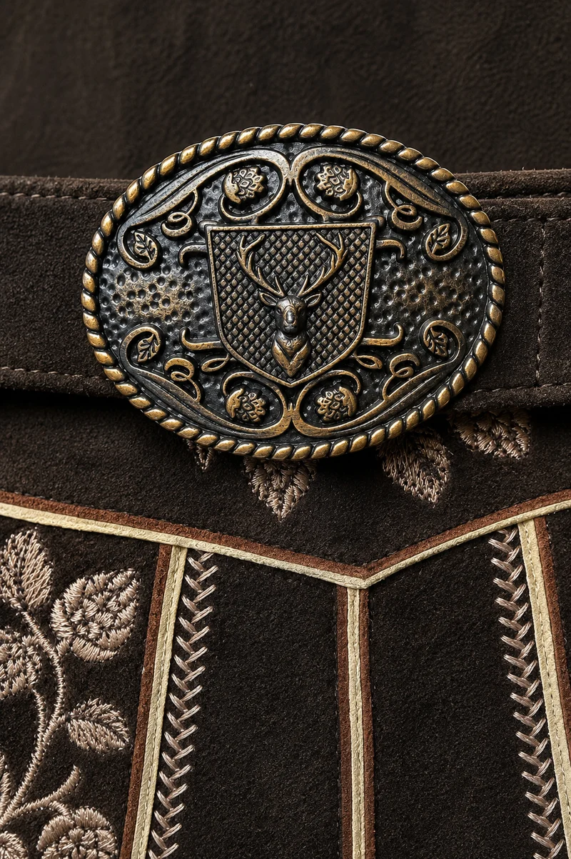 Lederhose Liga di Bavaria Luxury Collection "Festwiese München" bavarian brown TD07