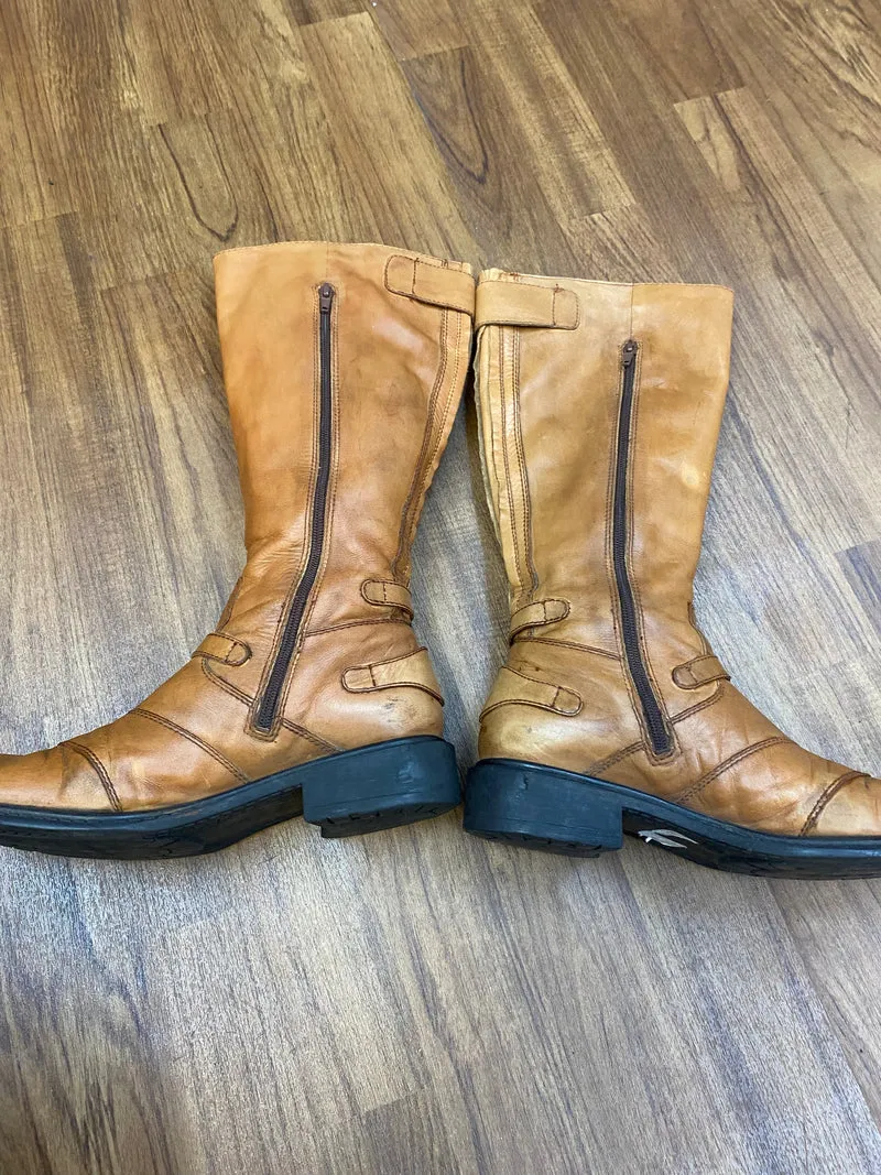 Vintage Lederstiefel Braun Gr.41