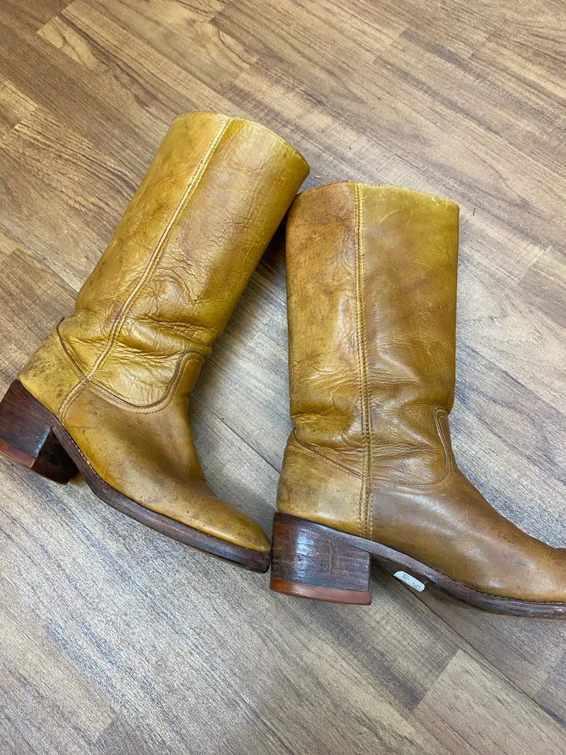Lederstiefel Vintage Braun Gr.43
