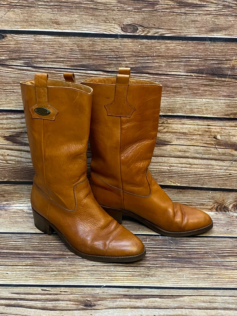 Vintage Cowboy Lederstiefel Größe 42