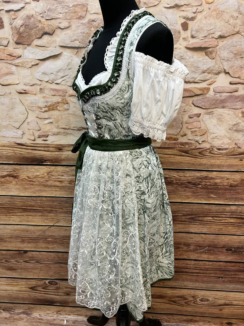 Dirndl grün weiß – Moser, Gr.38