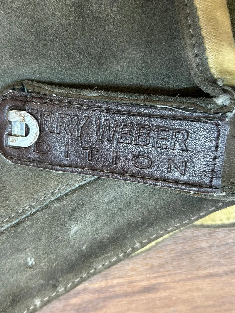 Vintage Lederhose Herren Kniebund Gr. ca. 46 – grün/braun Trachtenhose Gerry Weber Edition