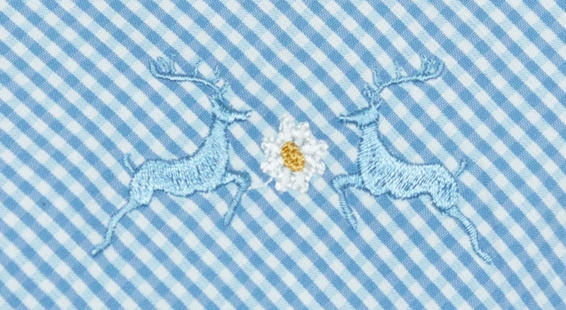 Maddox Damen Langarm Trachtenbluse Innsbruck - Hellblau Sky