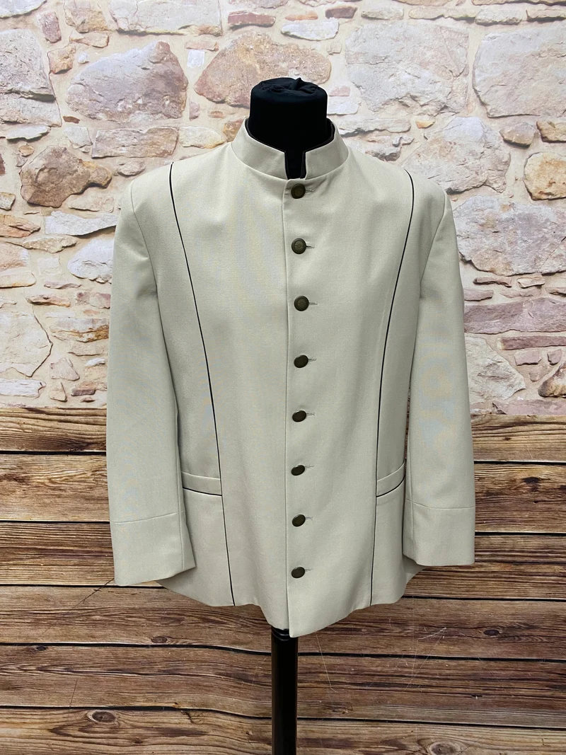 Stehkragenjacke, Page, Uniform, Doorman, Jacke Gr.48, beige